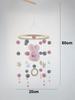 Wooden Crib Mobile Baby Bed Bell Rattle Toy Soft Felt Cartoon Bear Mobile bracket Newborn Music Box Bed Bell Hanging Bracket Toy