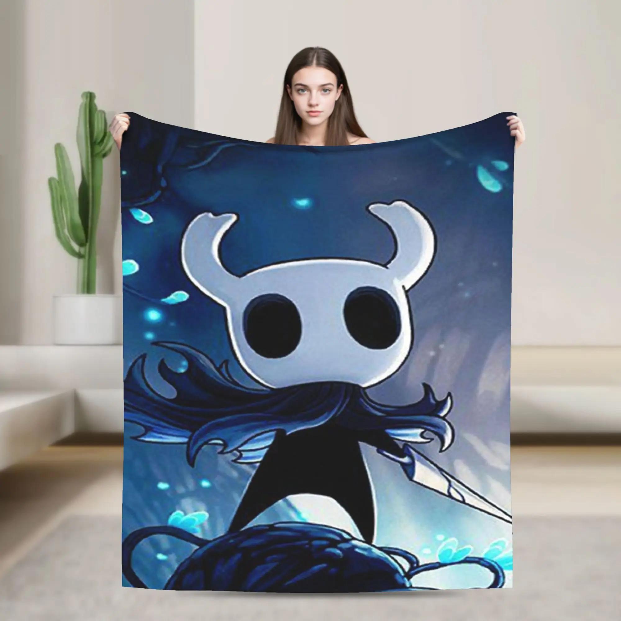 Super Warm Hollow Knight The Knight Throw Blanket  Flannel Travel Blanket for Home Sofa Bed Decor  Boys Novelty Gift 100x150cm