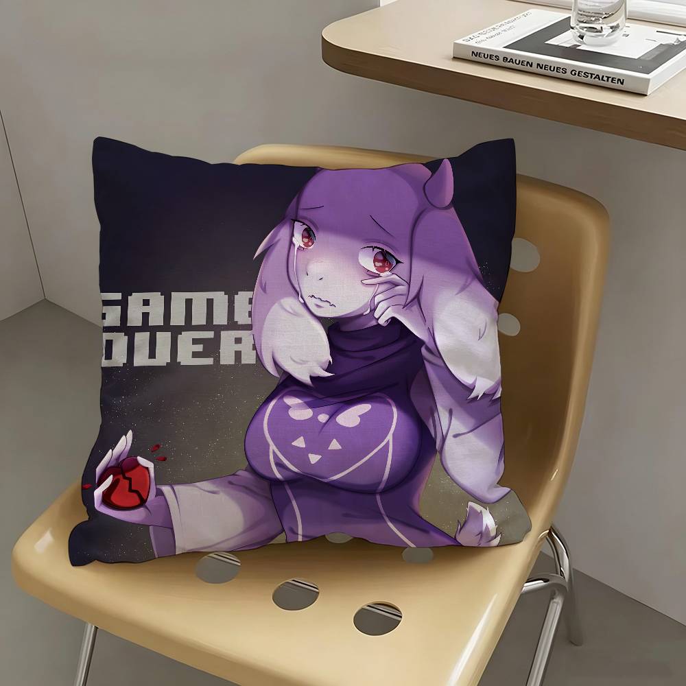 1pc T-oriel U-NDERTALE Game Pillow Case Fashion Square Pillowcase Bedroom Sofa Room Ins Decoration Leisure