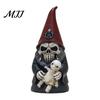 Desktop Display Statues 3D Printed Gothic Skull Gnome Ornament, Halloween Retro Spooky Ornaments for Home Decor Figurine and Garden Decoration, Unique