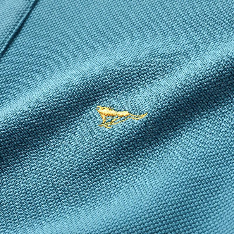 Seven Wolves Men's 100% Cotton Long-Sleeve Polo Shirt