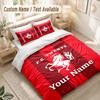 Custom Name Bedding Set 3 PiecesFC Twente Print Duvet Cover + 2 Pillowcases Soft Bed Decor