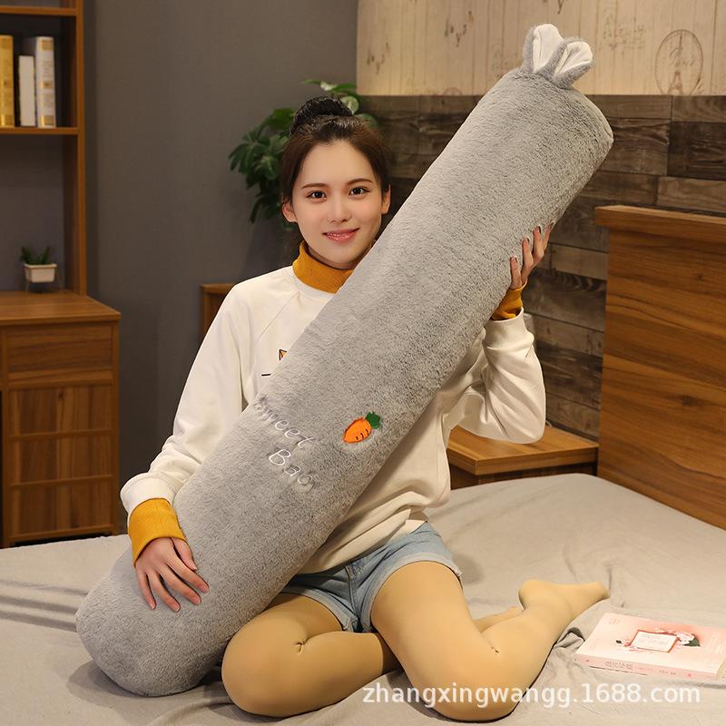 

Подушка-плед для сна Длинная подушка с ножками Цилиндрическая кровать Длинная подушка для девочек и мальчиков Беременные женщины Большая съемная и моющаяся 100cm