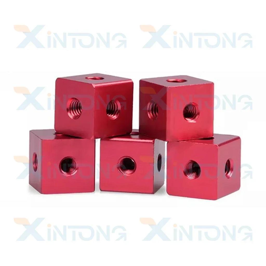 10Pcs M3 X 10 X 10 X 6mm/10mm Cube Connector Aluminium Alloy Anodized Fixing Bracket 6 Way Square Spacer Standoff Tee