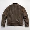 American retro old leather jacket first layer matte cowhide men's lapel leather jacket casual versatile jacket