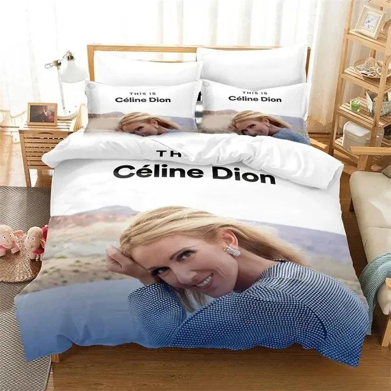 

Comforter 3D Print Celine Dion Bedding Set Comforter Bed Set King Queen Twin Size Boys Girls Adultse Comforter (quilt)-EU Single(135*200cm)3pcs