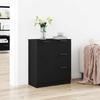 Sideboard in Black Oak Look 60 x 30 x 70 cm Particle Board