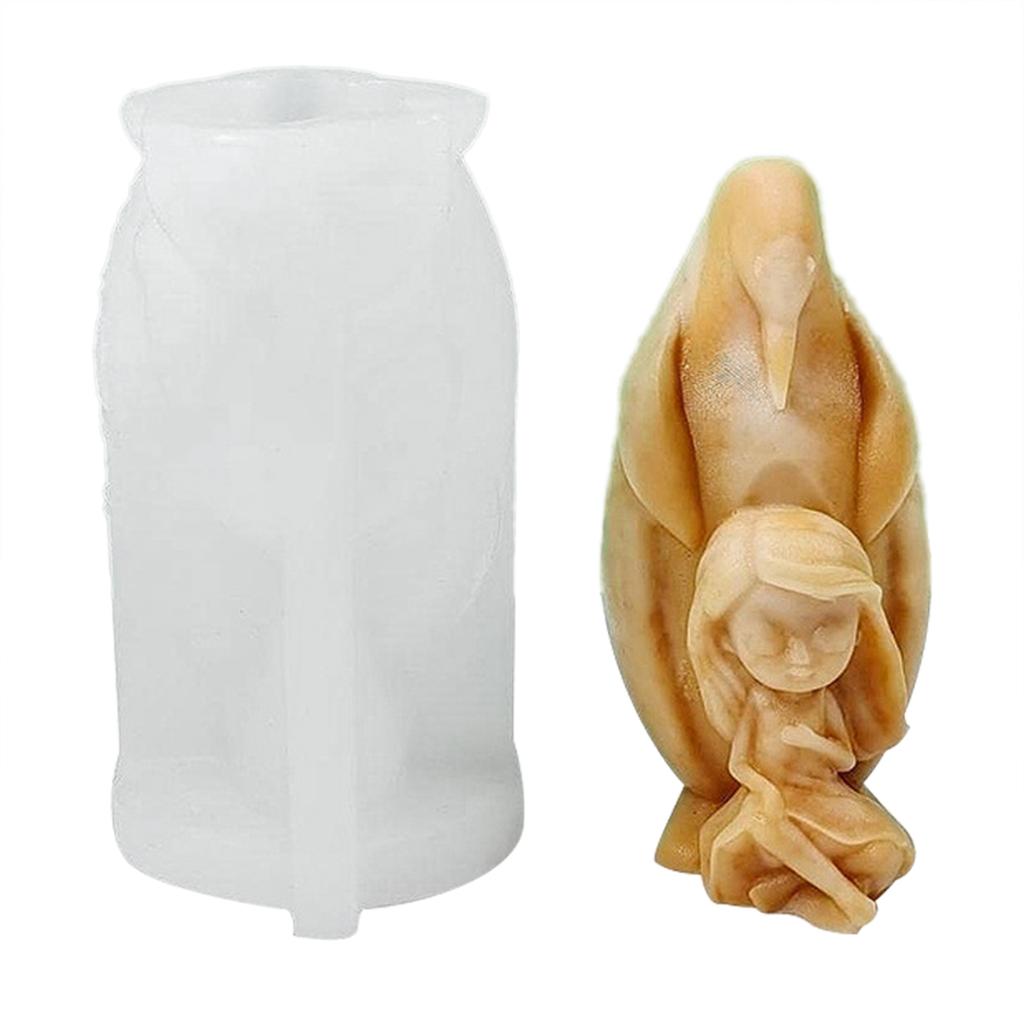 Animal and Girl Scented Candle Silicone Mold Handmades Bear Scented Candle Epoxy Mold DIY Craft Women Girl Fondant Mold