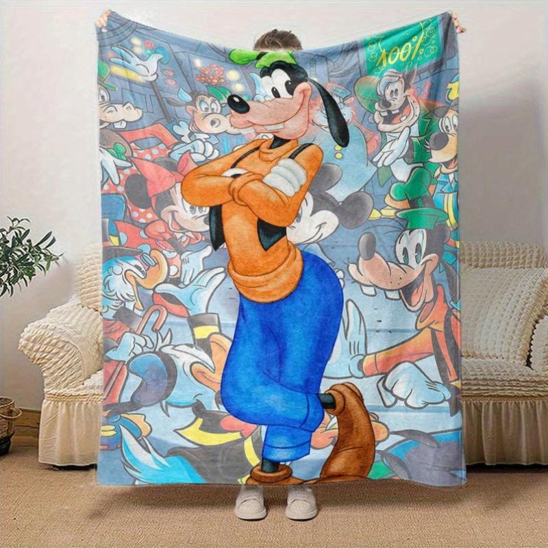 

Mickey and friend Cartoon Flannel Blanket - Ultra-Soft, Cozy, and Comfortable for Sofa, Bedroom, Camping, and Travel - Four-Season Versatili 130x150cm