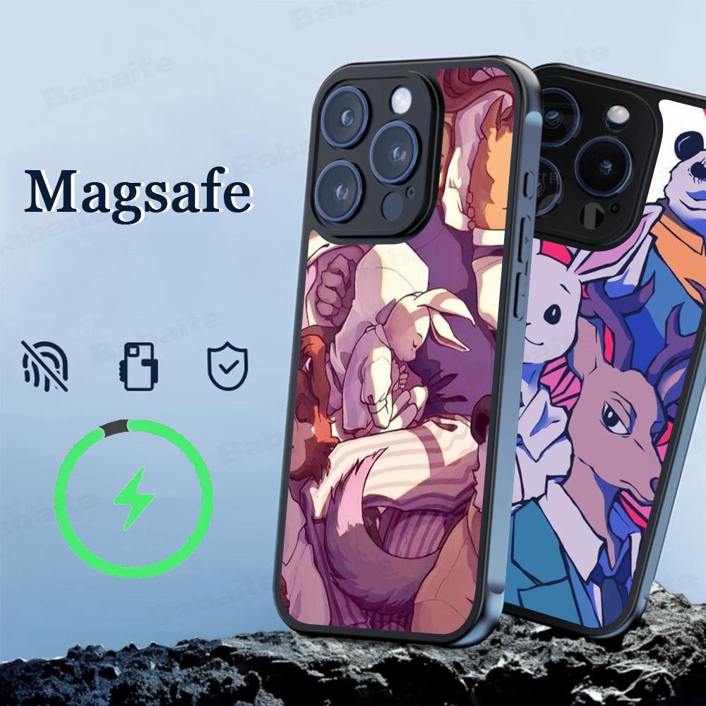 Classic Japanese Anime B-Beastars Phone Case Magnetic Case For IPhone 16 14 13 12 11 15 Pro Max Plus For Magsafe