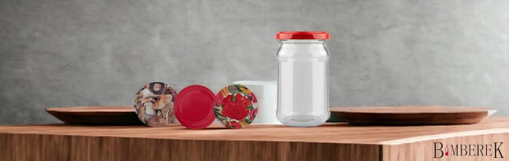60x Glass Jars 315ml JAR FOR JAM, HONEY, PRESERVES + CAP Fi66