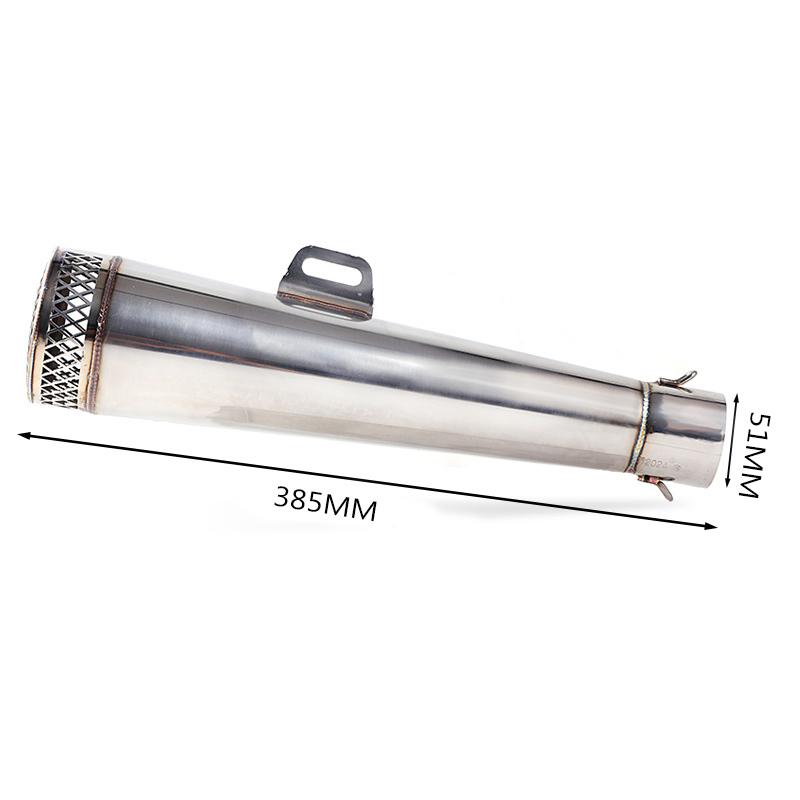 Universal 51mm 60mm project Motorcycle Exhaust Muffler Modified Exhaust Stainless Steel Carbon Fiber Fit Most Motorbike