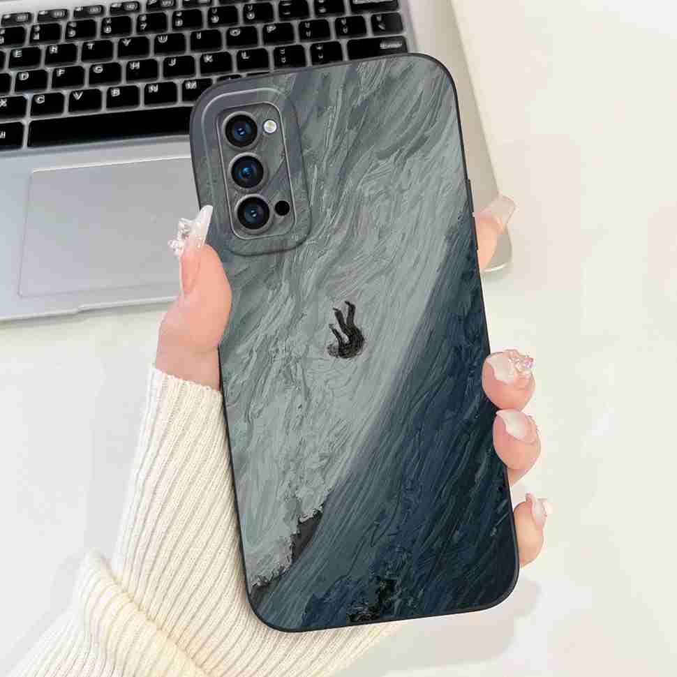 Für Oppo Reno4 Pro 5G Hülle CPH2089 Luxus Kunst Bemaltes Cover Für Oppo Reno4 Reno 4 Pro 5G Handyhülle Schutzhülle Weiche Abdeckung