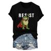 Women's Fashion Casual Printed Round Neck Short Sleeved Pullover T-Shirt Top
