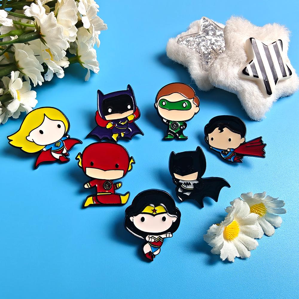 Classic Film & TV Superhero Cartoon Metal Brooch - Cute Anime Character Badge Accessory