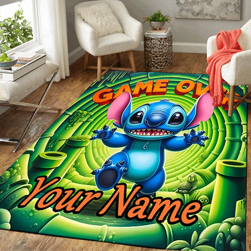 Custom 1Pc Lilo Stitch Friendship Rug Office Carpet Indoor Outdoor Entrance Doormat Nonslip Soft And Comfortable Living Room D916310