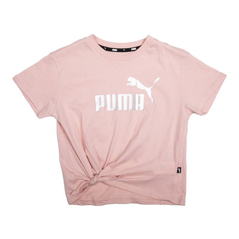 

Футболка с узлом Ess+ Logo розовая для девочки Детская PUMA