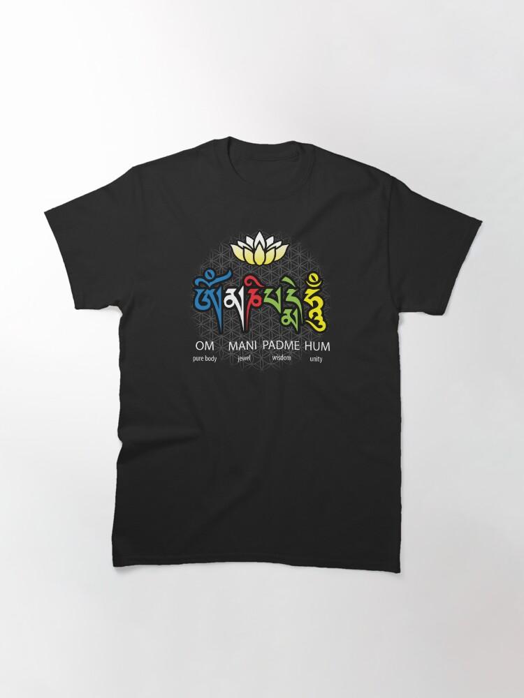 Jewel Om Mani Padme Hum Mantra Classic T-Shirt