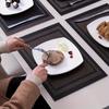 Teslin western dining mat double frame pvc placemat high temperature resistance waterproof oil-proof easy cleaning anti-aging advanced sense