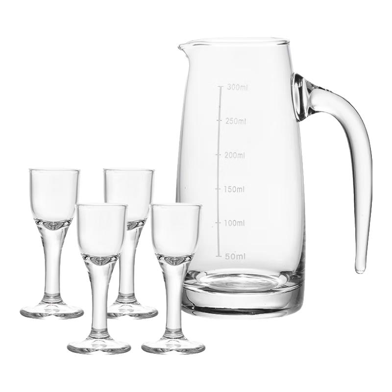 MAXCOOK Glass Spirit Carafe and Cup Set
