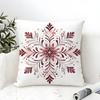 Colorful Snowflake Hexagonal Maple Print Pillow Case Cotton Linen Fabric Square Zipper Pillowcase Home Decorative Living Room