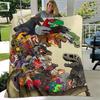 1pc Various Dinosaur Blanket Cartoon Throw for Room Decor, Gift Idea, Living Room .K098