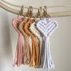 Heart-shaped Handwoven Keychains Pendant Style Mobile Phone Bag Pendant  For Women Gift