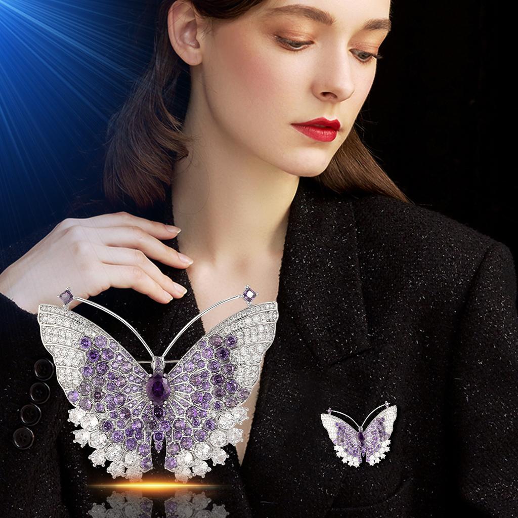 Summer Heavy Industry Craft Women's Personalized Elegant Embedding Cubic Zirconia Personalized Clothing Accessories Broochpin