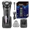 Kemei 2805 LCD dislay IPX7 waterproof electric shaver for men wet dry beard electric razor facial shaving machine rechargeable