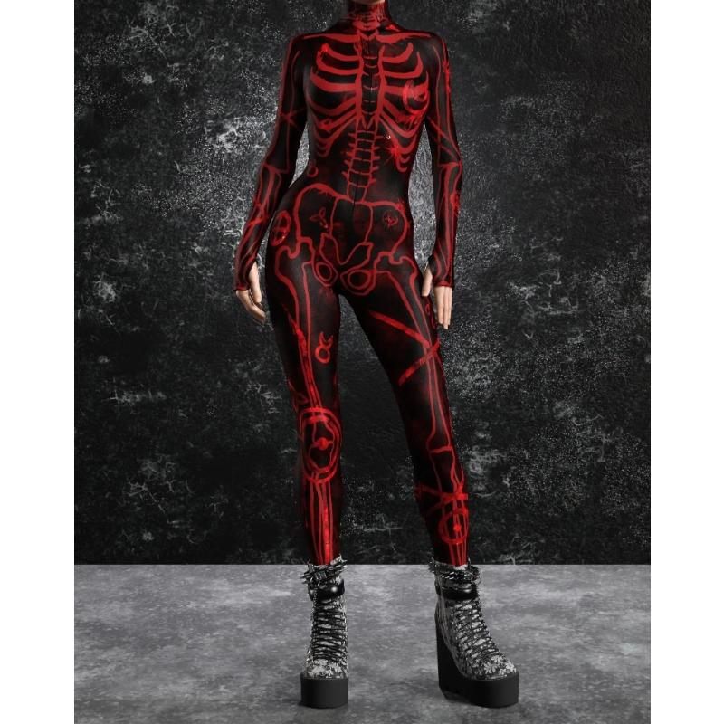 Unisex Cyber Punk 3D Digitaltryck Halloweenfest Rollspelsdräkt Kvinnor Män Cosplay Kostym Karnevals Jumpsuit