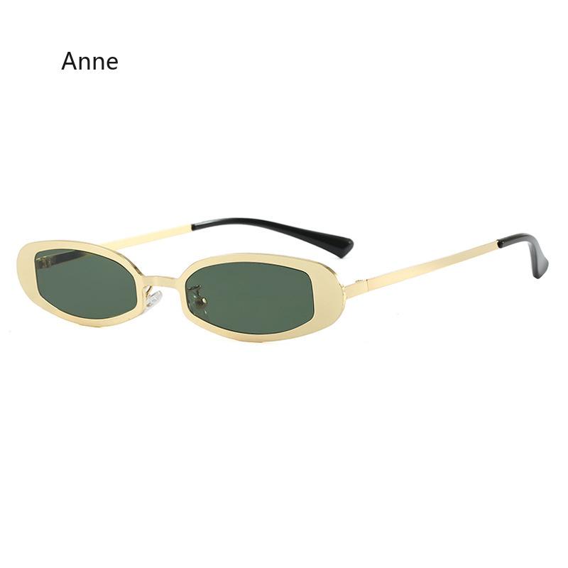Metal Punk Small Frame Oval Sunglasses Women For Men Vintage Luxury  Designer Outdoor Driving Popular Sun Glasses UV400