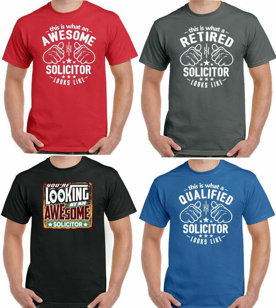 Solicitor T-Shirt This is what a Looks Like Mens Funny Lawyer Attorney Law Top L