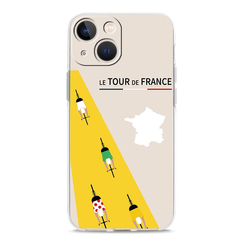 Phone Case For iPhone 17 Air Cases iPhone 16 15 12 13 14 Pro Max SE 7 8 Plus iPhone11 Clear Soft Cover France Bicycle Exercise
