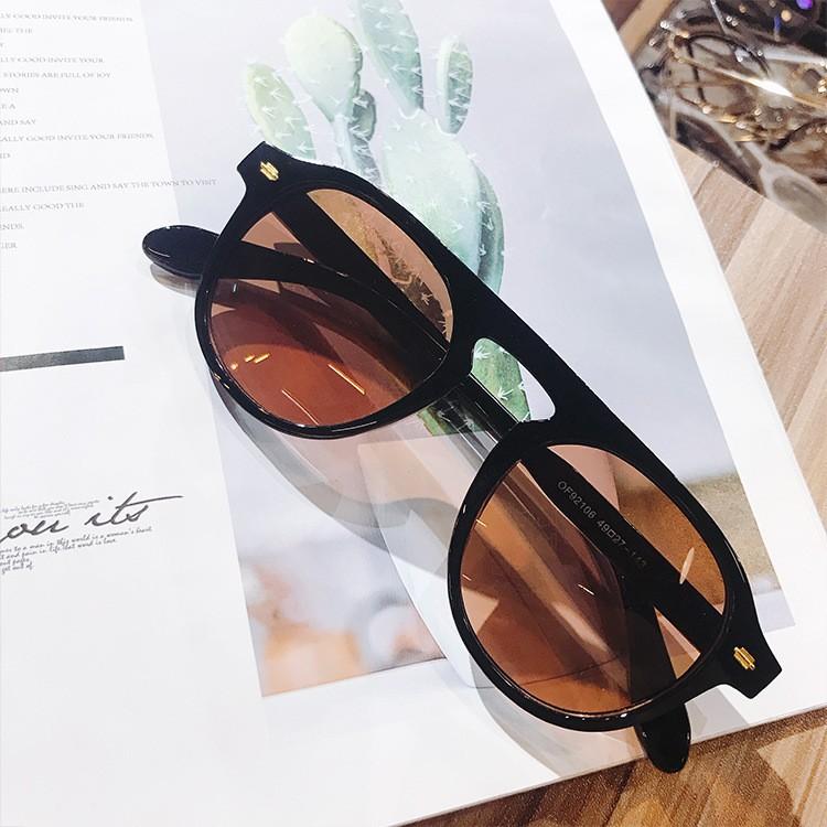 New brown uncle sunglasses female tide ins Internet celebrity round face sunglasses men's selfie glasses