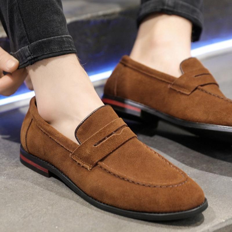 Modne Wysokiej Jakości Modne Zamszowe Buty Męskie Buty Casual Wygodne Męskie Buty Do Jazdy Męskie Mokasyny Miękkie Jednolite Buty Wizytowe Męskie Biznes