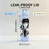 1PC Vintage Girl Portrait Black White Art Print 750ml Color Plastic Sports Water Bottle Leakproof Flip Straw Lid Suitable for Sports Office Home Use