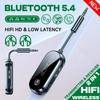 2'si 1 Arada Bluetooth 5.4 Verici Alıcı Stereo 3.5mm AUX Uçak Ses Kablosuz Adaptör Mikrofonlu TV PC Kulaklık Araba Uçak İçin
