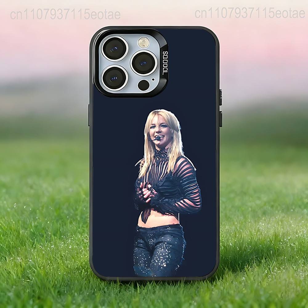 B-Britney SINGER S-Spears  Phone Case For iPhone 17,16,15,14,13,12,11,Pro,Max,Plus,E,Air,Mini Black Tpu IMD Cover