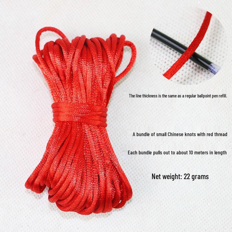 Small Unfinished Chinese Knot with Tassel and Butterfly Pendant – Handcrafted Decorative Knot