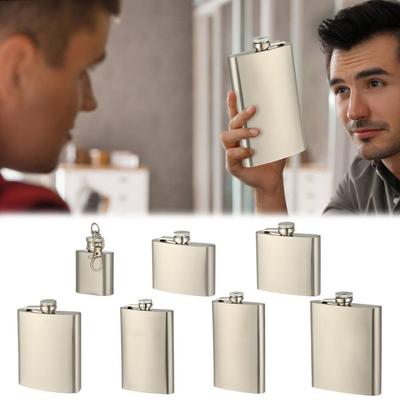 Edelstahl Schnapsflasche Tragbare Whiskyflasche Hohe Qualität Taschenflasche Outdoor