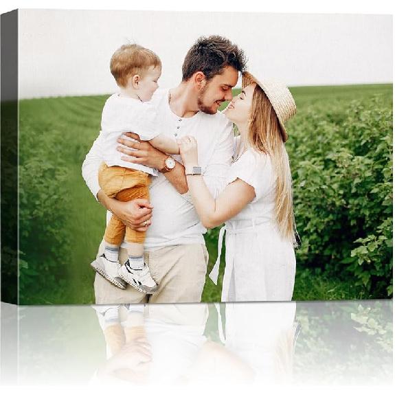 Personalized  Canvas Wall Art,  Canvas Prints with Your Photos for Living Room, Bedroom, Wedding Pet Baby Family Photo Framed Wall Art, ized Photo