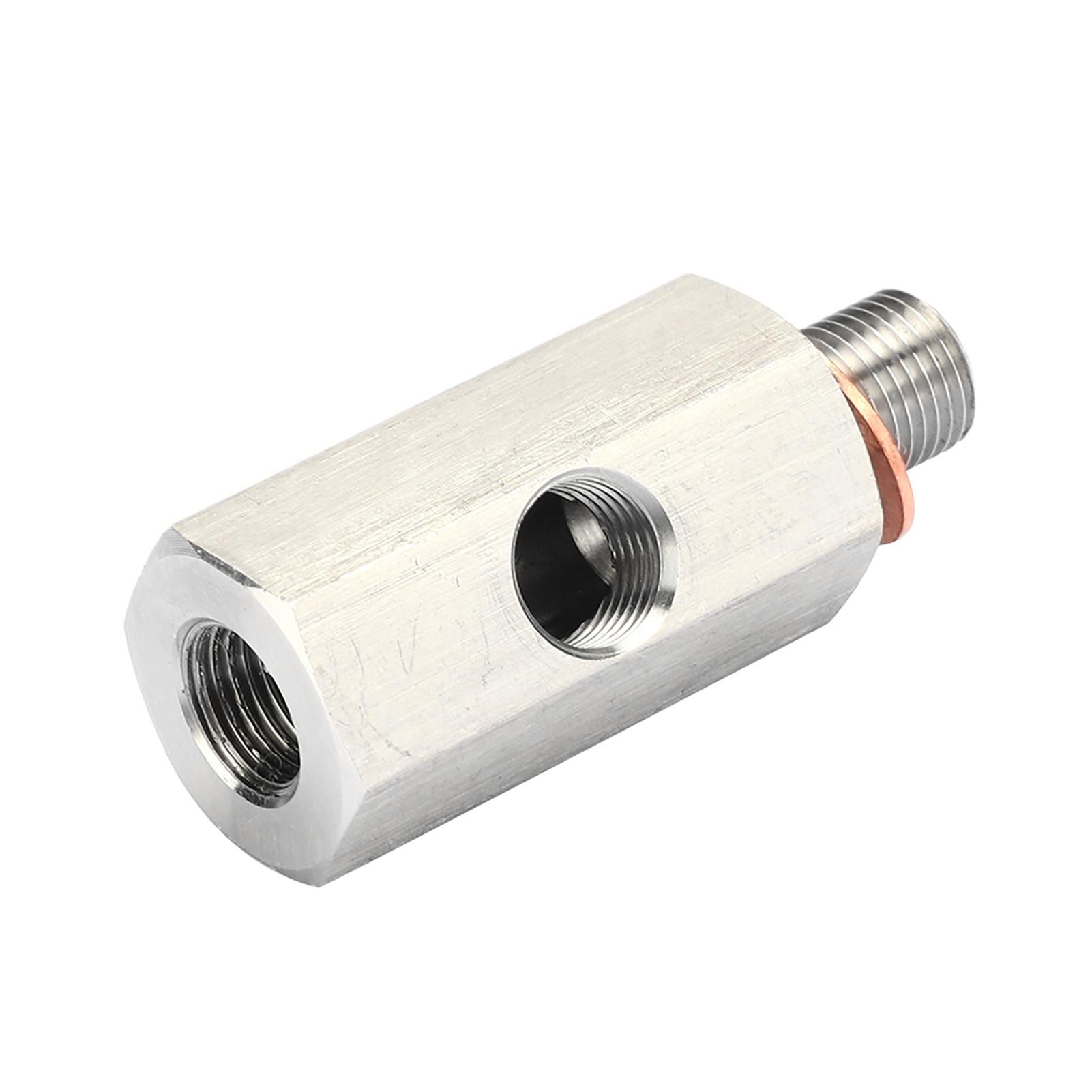 Olajnyomás-érzékelő T-adapter, 1/8 hüvelykes NPT olajnyomás-érzékelő T-ből M10 10x1.0 külső adapter   Üzemanyag-ellátó vezeték nyomásmérő