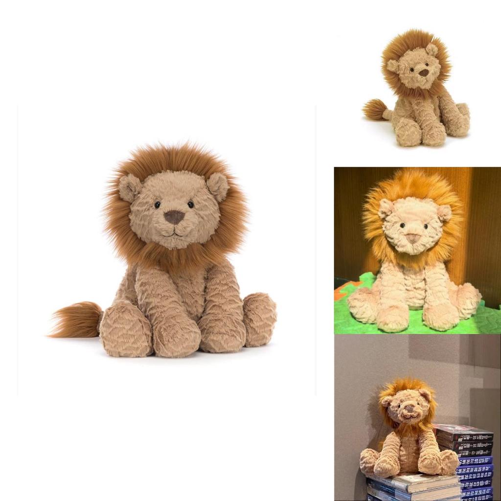 Plüschlöwen-Spielzeug mit welligem Fell für Mädchen, Geschenk und Sammler