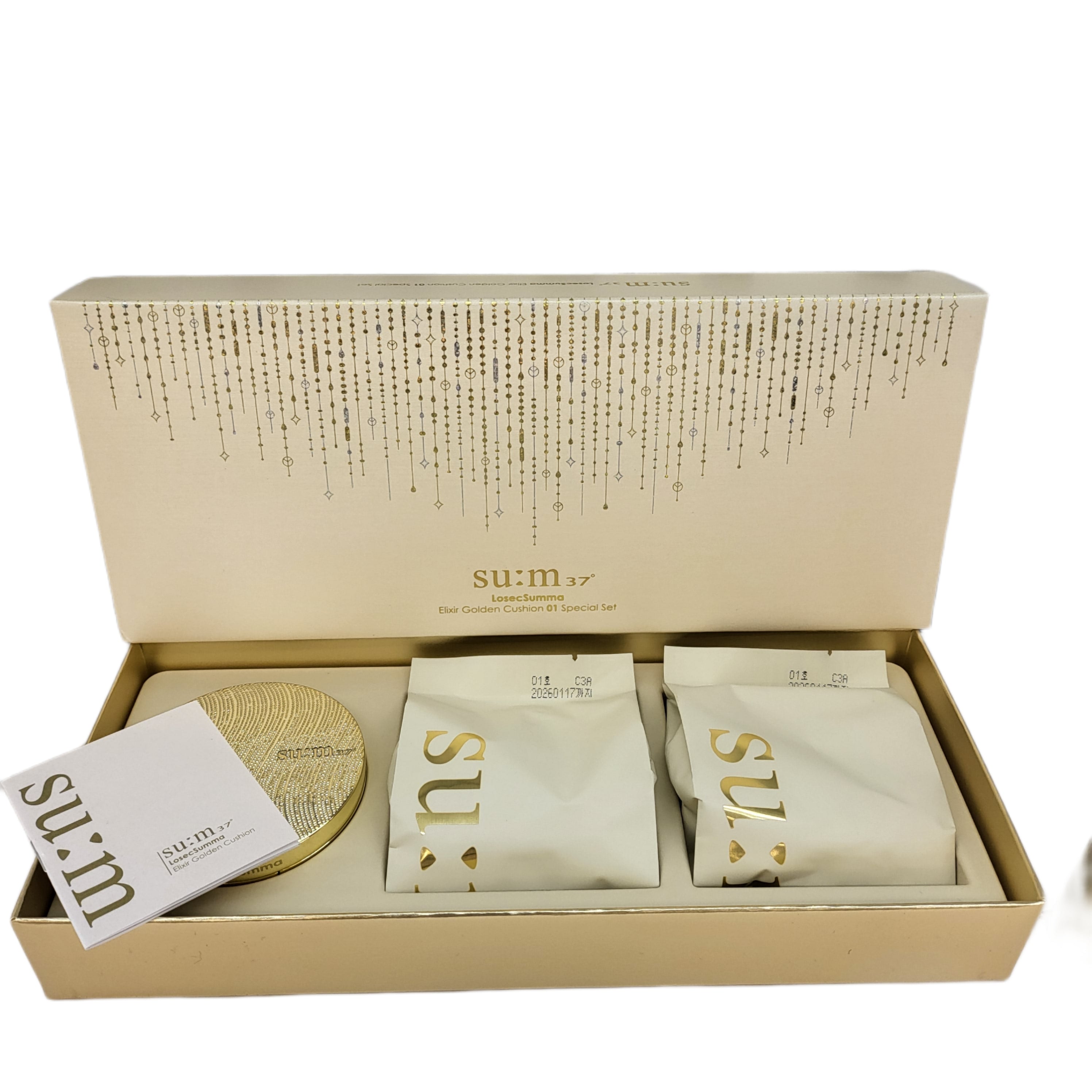 

su:m37 LosecSumma Elixir Golden Cushion Special Set 01 Light Beige 3items +RANDOM GIFT