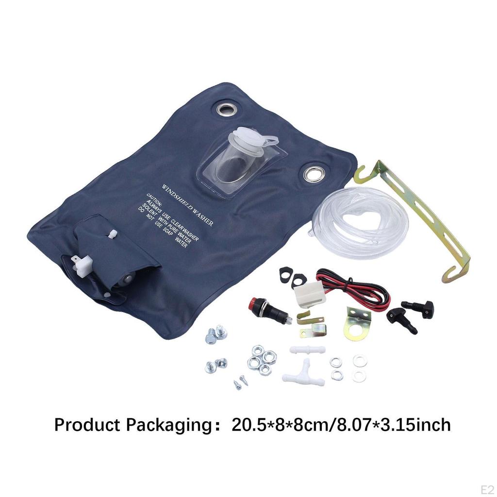 Scheibenwaschbehälter Tasche Set 12V 1L 151286776374 Universell Fensterreinigung Auto Zubehör Einfach