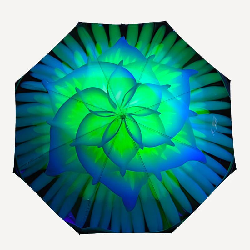 

1pc Floral Mandala Pattern Auto-Fold Umbrella with One-Touch Open/Close - 8 Reinforced Ribs for Windproof Stability, yy251118174