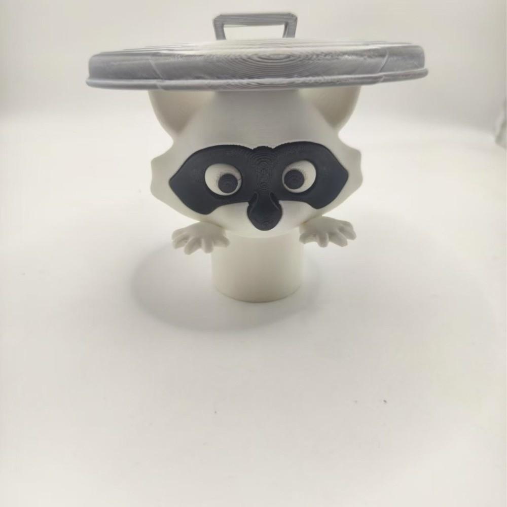 Cute Raccoon Paper Towel Holder Nifty Creative Ornaments Toilet Roll Holder 3D Printing Toilet Paper Holder for Bathroom