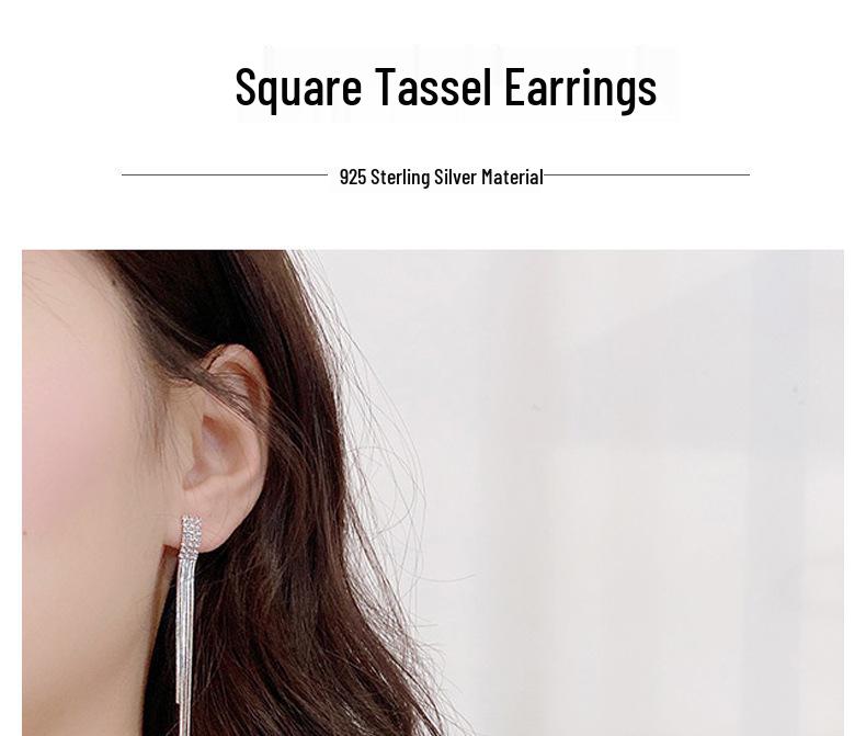 Elegant S925 Sterling Silver Snake Bone Tassel Earrings - Versatile, Exquisite Cool Design for Women, Perfect for Clubbing and Nightlife.