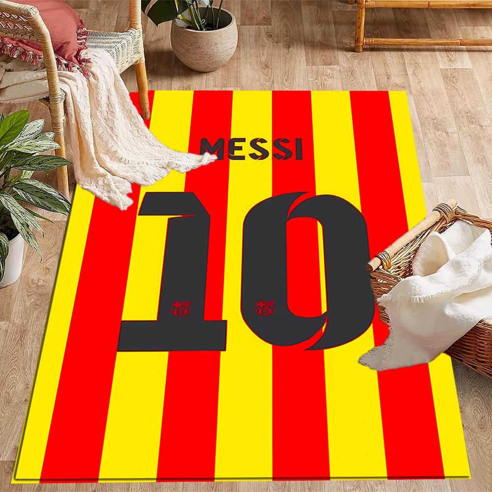 Messi's Legacy Soccer Floor Rug Office Rug Design for Hallway Game Room Decorate room Bedrooms Antislip Carpet Office home decor