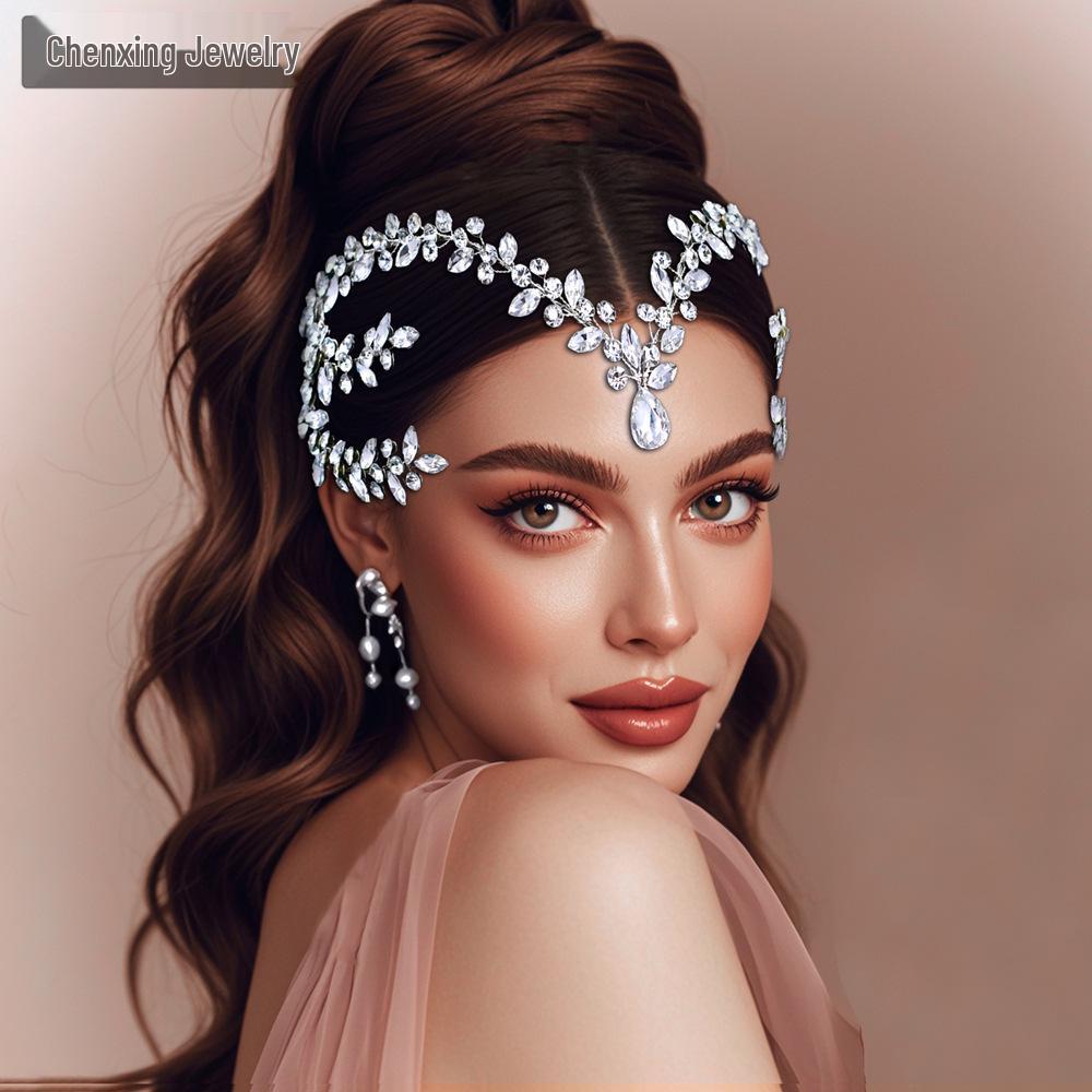 Chenxing Rhinestone Headband Wedding Bridal Updo Hair Accessory CX599